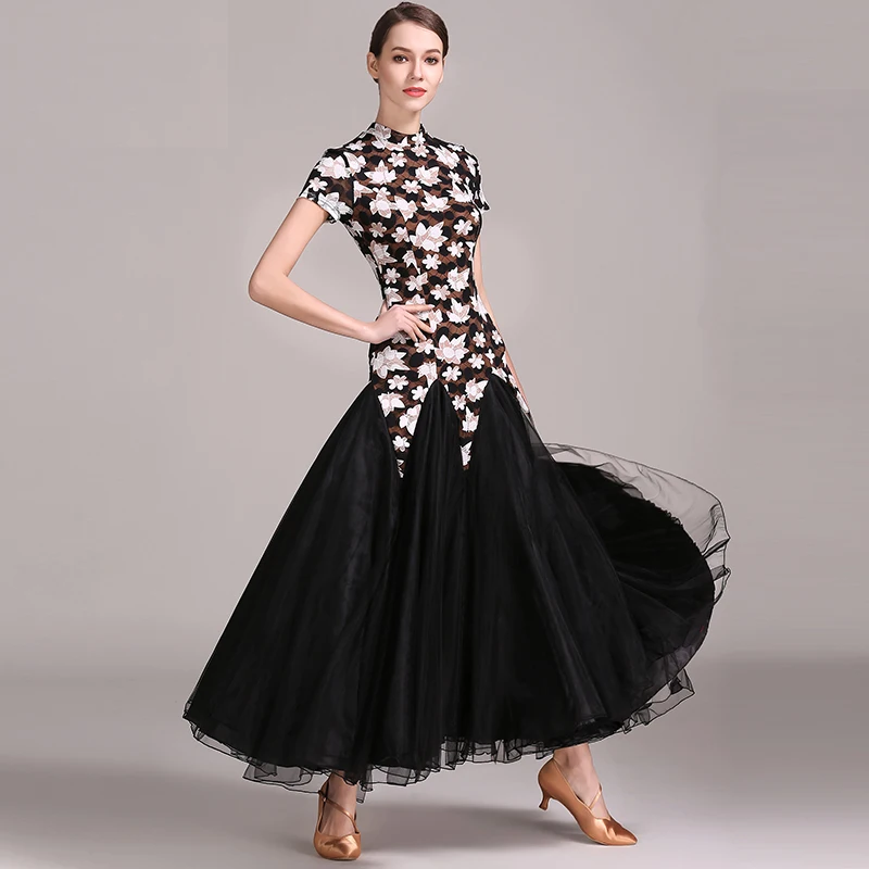 

Holographic Ballroom Dance Competition Dresses For Women Waltz Performance Dress Clothing Lady Modern Costumes For Dances DWY658