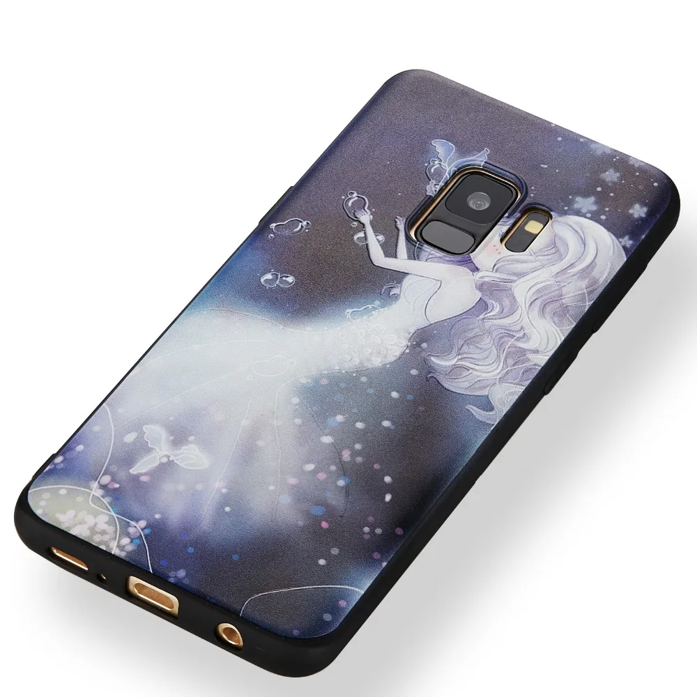 Задняя крышка для samsung S9 Plus 3D защитный телефон Корпус Мягкий силиконовый чехол