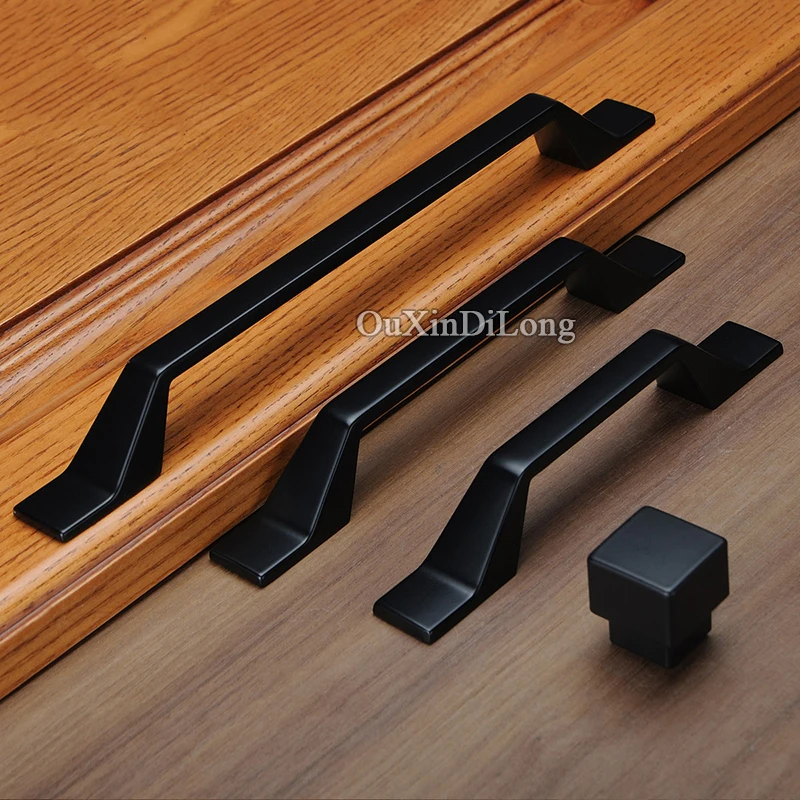 Классические черные европейские Прочные Дверные ручки из цинкового сплава 10 шт.