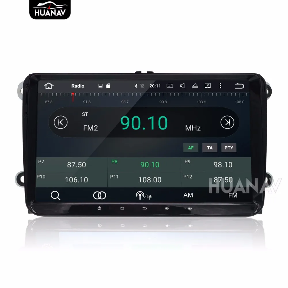 Универсальный Автомобильный GPS навигатор для модели авто Polo, Golf, Passat tiguan для SKODA для сиденья два DIN стерео блок 8 ядро Android8.0 ", ВЫСОКАЯ ЧЁТКОСТЬ, Экран