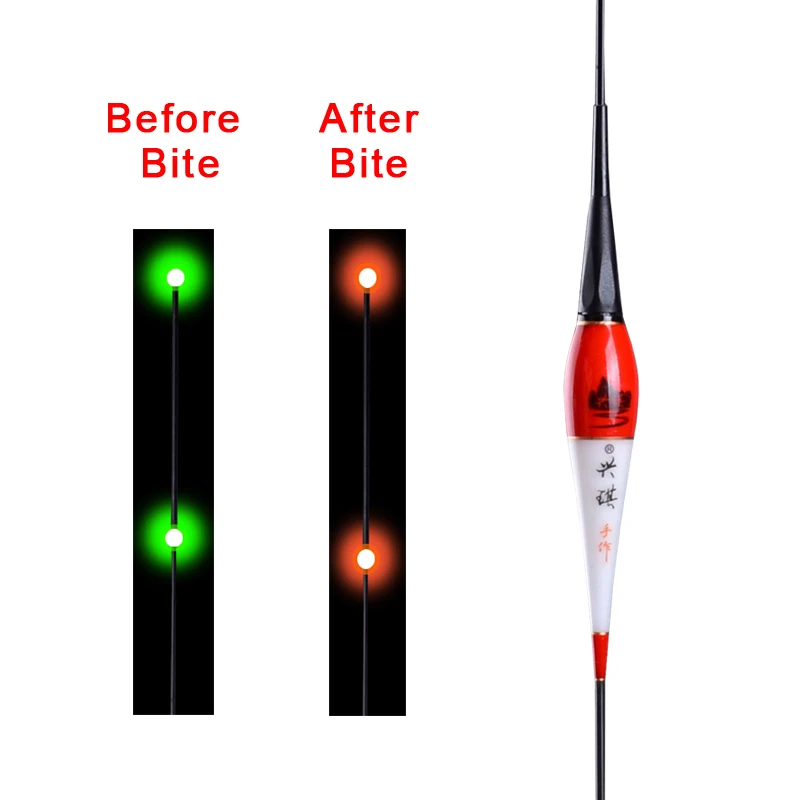 Умный датчик гравитации рыболовный поплавок с чипом меняющий цвет во время укуса