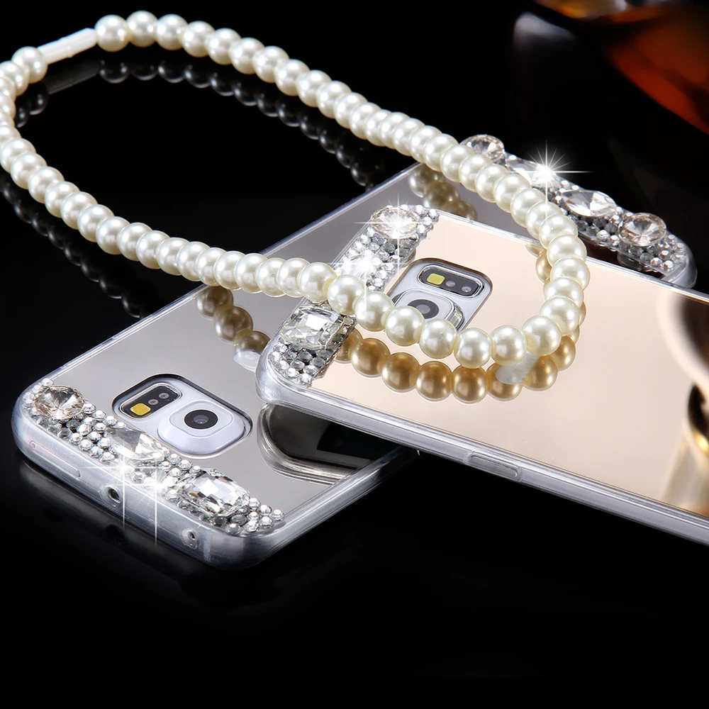 2018 Kisscase Блеск Зеркало чехол для Samsung Galaxy S8 plus S6 S7 Edge Чехол A3 A5 A7 2017 J3 j5 J7 2016 алмазов
