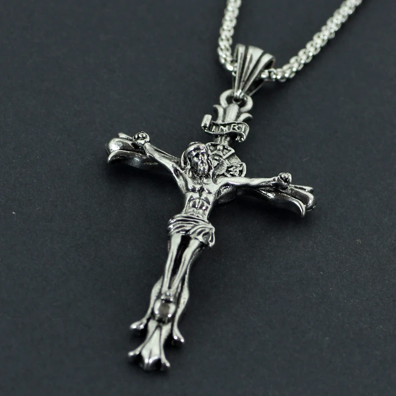 Кулон в виде Креста Иисуса из Евангелия человека религиозное христианство ретро