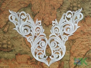 Оптовая 5 Пара Новый Дизайн кружева свадебное платье фата аппликация свадебный