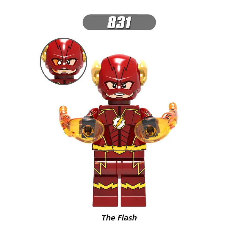 The Flash Флэш-фигурка супер герой Темный лучник над девочкой Пингвин-шутник Тепловой Волны Deadshot Vibe Строительные блоки Кирпич модель игрушки - Цвет: The Flash