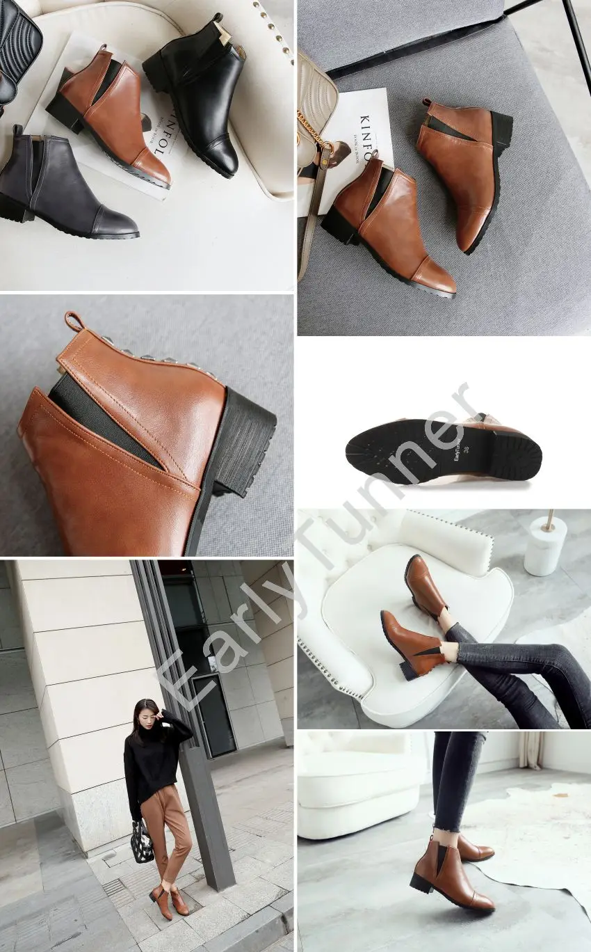 Горячая Фирменная Новинка; удобные и качественные Черный, серый цвет женские ботильоны открытые ботинки женская обувь на среднем каблуке ES019 плюс большие и маленькие размеры, 10, большие размеры 32-43