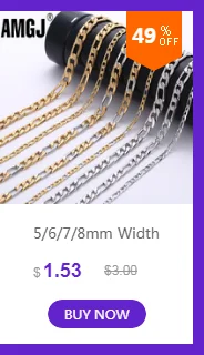 AMGJ 4 Style Stainless Steel Gold Color Round Ball Pendant Necklace Link Chain Necklace Fashion Jewelry for Women or Men