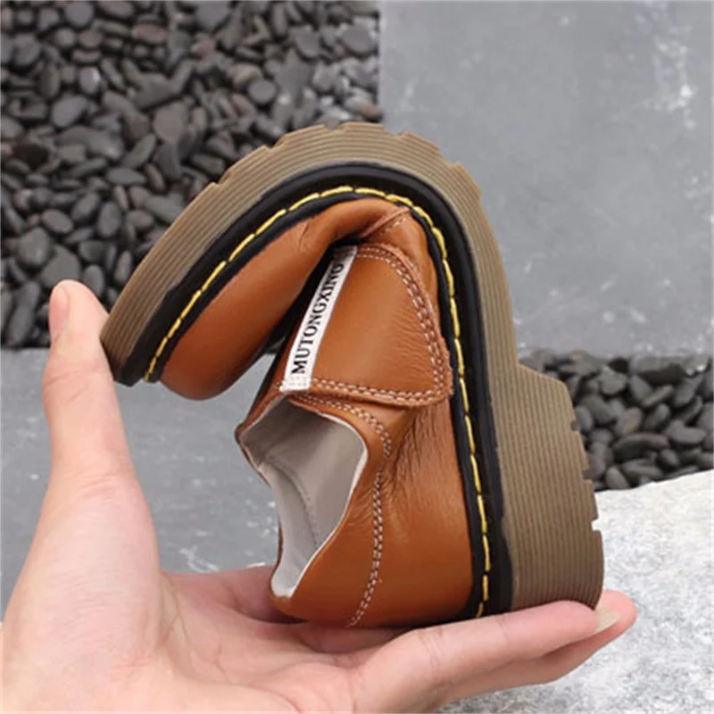 Child's Shoes 2018 Spring New Children's Leather Boys And Girls Casual Hook &amp Loop Baby Soft Bottom |