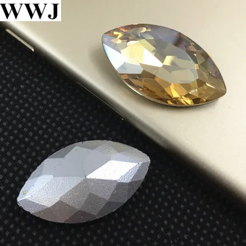 Glod champag цветной Navette необычный камень искусственный кристалл для изготовления