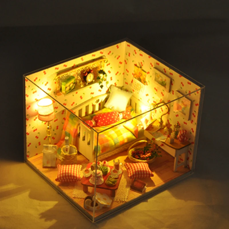 Подарки бренд DIY кукольные домики Деревянный Кукольный дом унисекс 3d кукольный домик мебель кукольный домик миниатюрная мебель ремесла TW12
