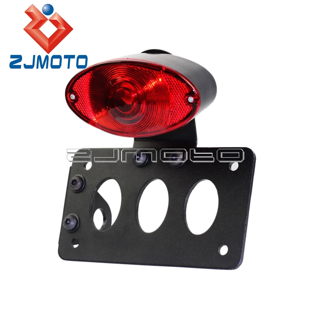 

Красный хвост светильник мотоцикла Боковое крепление номерной знак хвост светильник кронштейн на заказ стоп-сигнал лампа подходит Sportster Cafe...