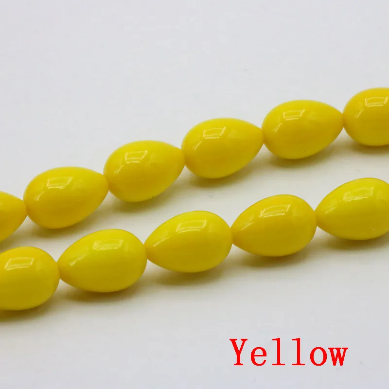 

Wholesale!9x13mm Glass pearl water drop shape loose beads 15" DIY women jewelry six colors to choose from