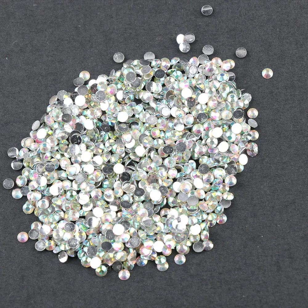 Смоляные Стразы для дизайна ногтей 2000 шт. 14 граней Круглые 3 мм бусины из горного