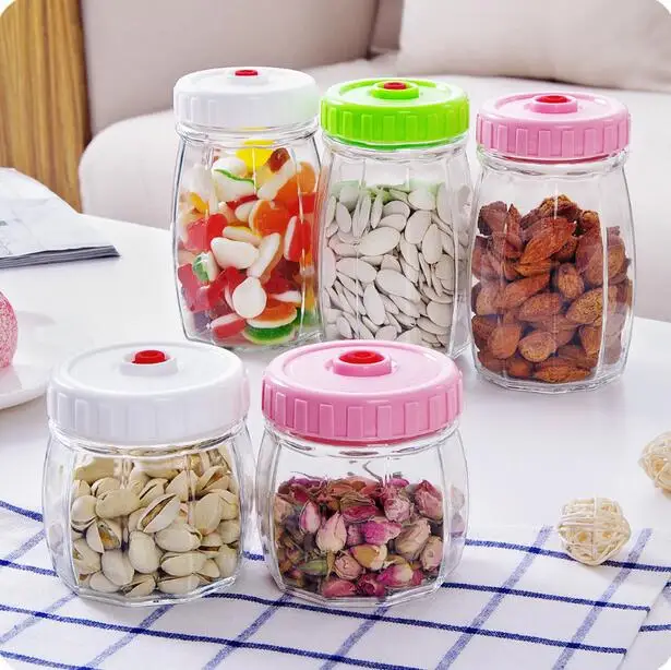 Прозрачная стеклянная банка с крышкой для закусок|transparent glass jar|glass jar with lidglass |