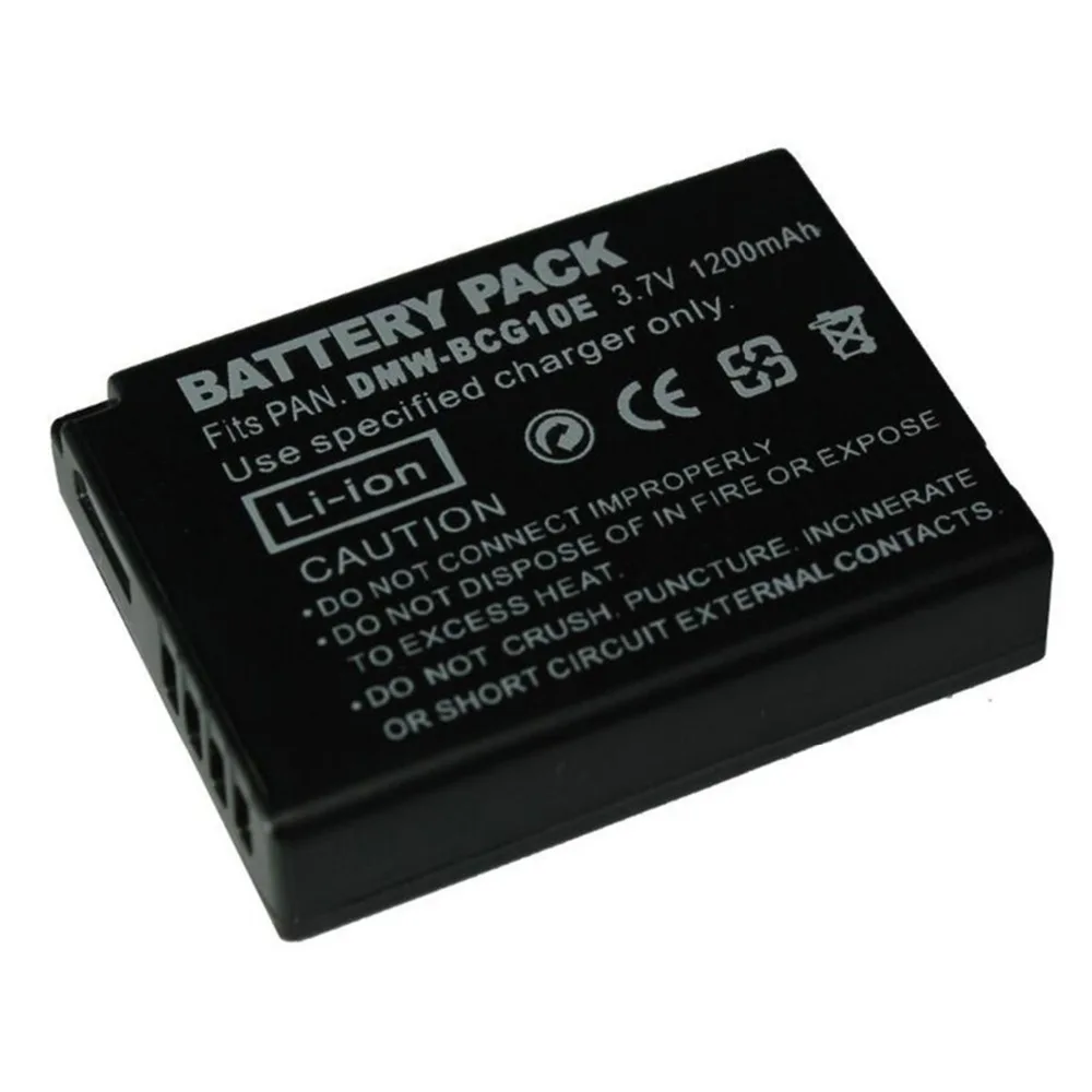 2 шт. 1200 мАч DMW-BCG10E DMW BCG10E аккумуляторная батарея для Panasonic TZ6 TZ7 TZ10 TZ20 TZ65 ZS7 ZS8 ZS10 |