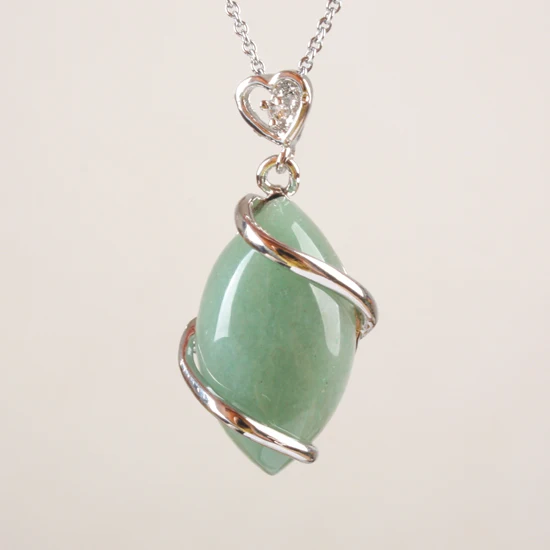 aventurine Quartz Фиолетовый Кристалл лазурит розовый с кварцевым тигровым глазом оникс говлит камень опал маркиза бисера Кулон 1 шт - Окраска металла: aventurine Quartz