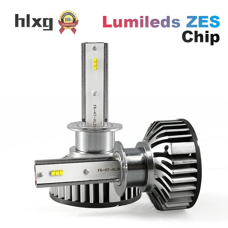 HLXG 1 пара H1 Led с Lumileds чипы ZES 12000LM Автомобильные светодиодные лампы фар 6000 K 12 V автомобильные лампы