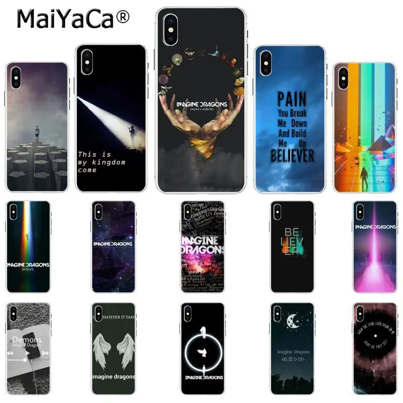 Мягкий силиконовый чехол MaiYaCa imagine dragons для Apple iPhone 8 7 6 6S Plus X XS MAX|Бамперы| |
