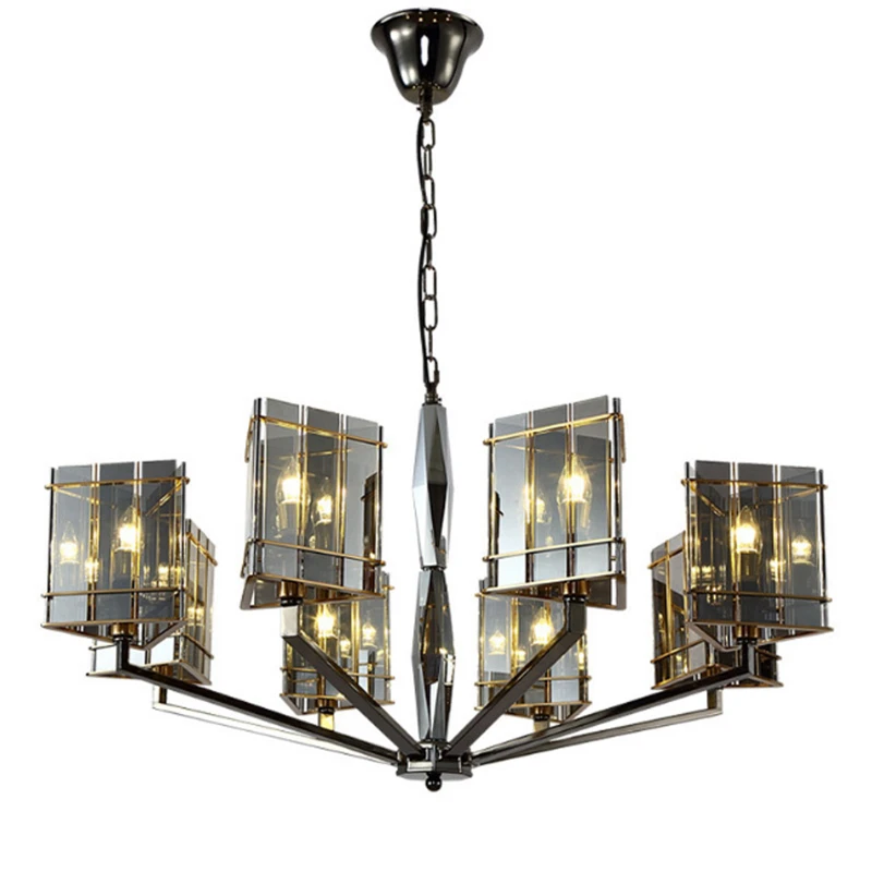 Современная стеклянная люстра роскошное художественное украшение 8 головок