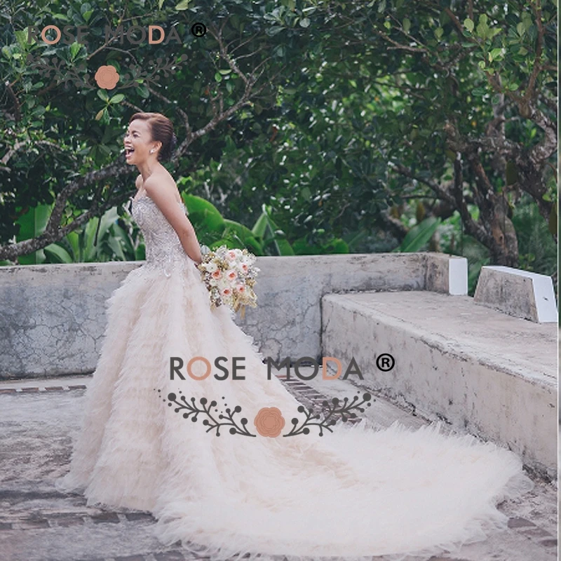 Rose Moda Роскошный Кристаллический Вышитый Бисером Корсет Шнурка Свет Шампанское