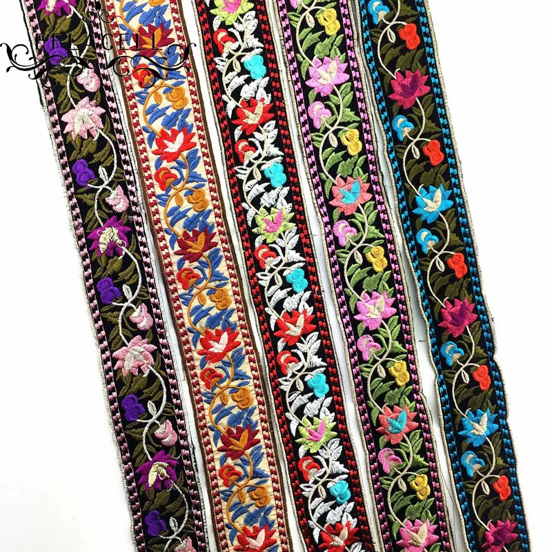 FFLACELL 1 ярд национальная вышитая тесьма сделай сам ручная швейная лента ковер