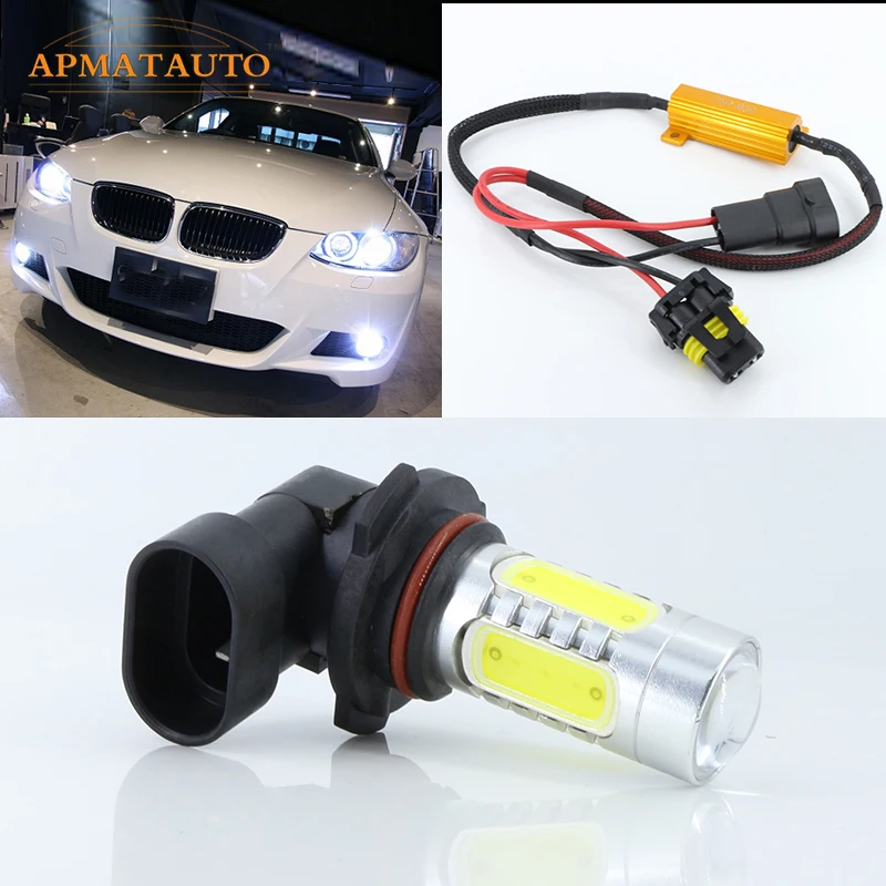 

2 x Canbus 9006 HB4 Q5 Chips LED Projector Fog Driving Light Day Light No Error For BMW E60 525i 530i M5 6000K White
