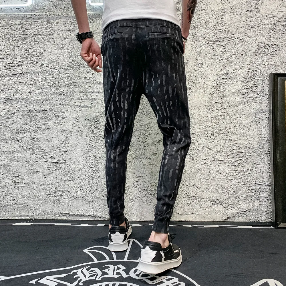 Высокое качество летние мужские штаны мода 2019 полосатые шаровары свободные хип