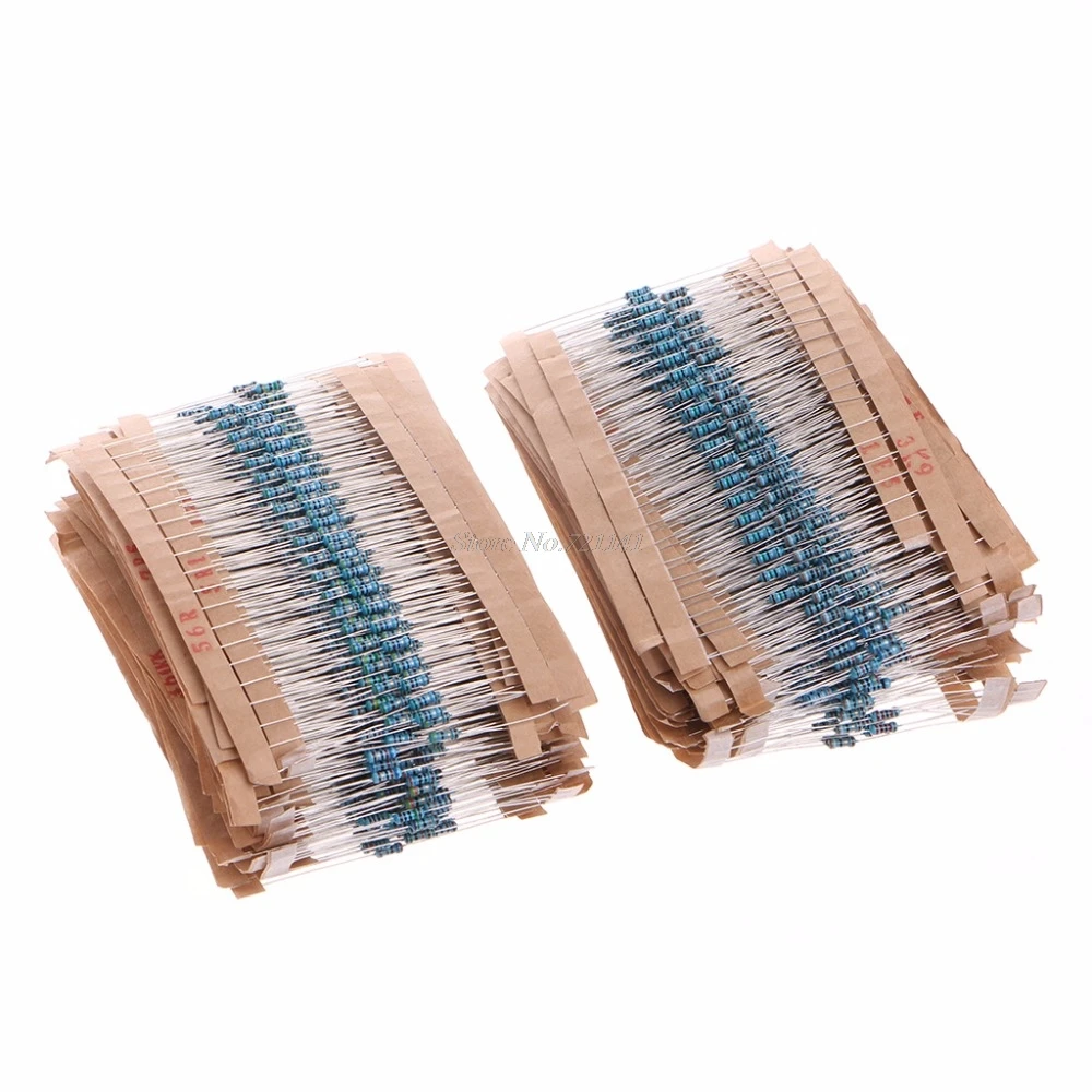 Металлические пленочные резисторы 2600 130 шт. 0 25 значений 1/4 Вт 1% пакет в