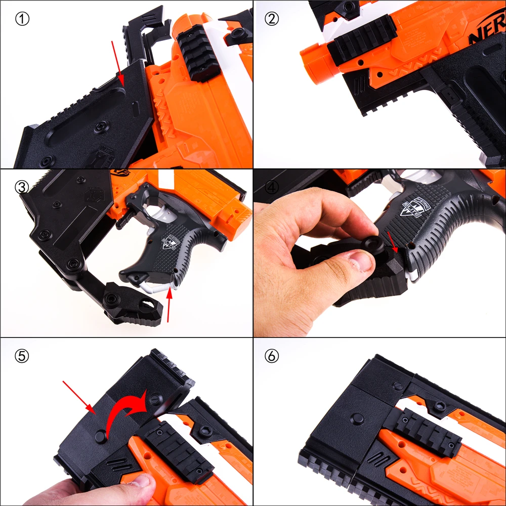 Набор рабочих модов Kriss векторная накладка на корпус для Nerf Stryfe модифицирующая