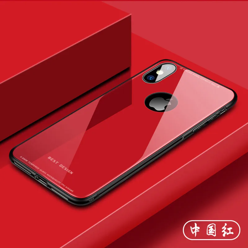 red Прозрачный чехол для телефона IPhone X 8 7 6 6s Plus с покрытием Мягкий Роскошный Ультратонкий модный противоударный чехол Caqa SMSNXY - Цвет: red