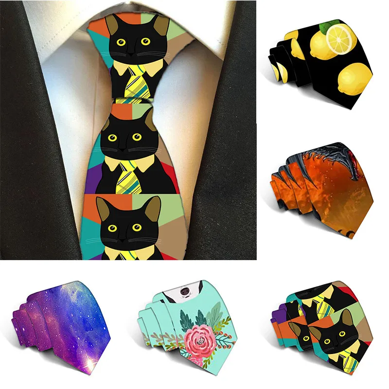 Новый полиэстер 8 см галстуки для Для мужчин тонкие с s галстук бабочка личность