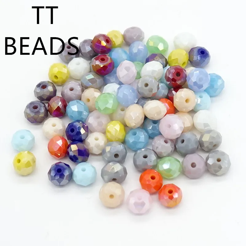 100 шт. стеклянные бусины для бижутерии 3 х4 мм|Бусины| |