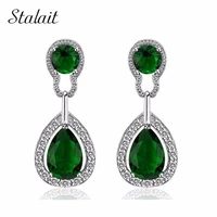 top quality green earrings crystal rhinestone water drop earrings jewelry for mum grandma earrings party