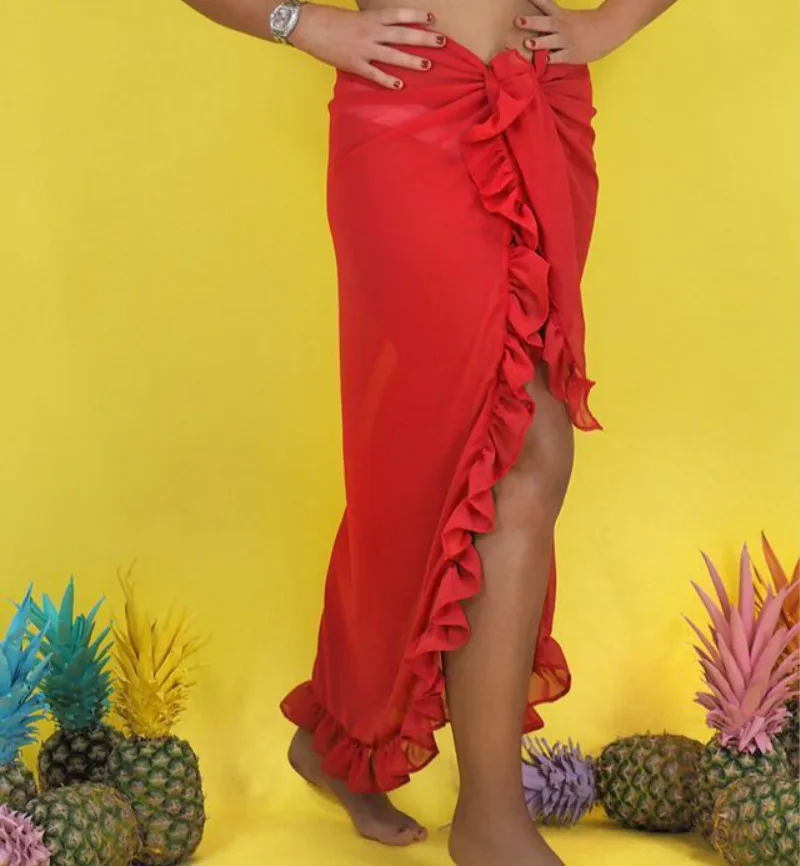 Женское пляжное платье бикини с высокой талией накидка для девушек шарф