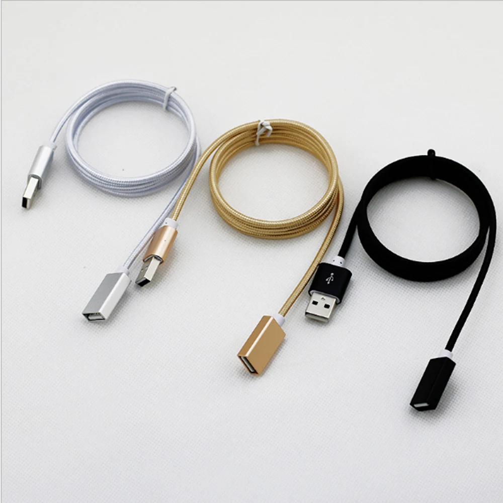 

100pcs USB Extension Cable USB 2.0 Cable for Smart TV for PS4/Xbox One USB2.0 to Extender Data Cord Mini USB Extension Cable 1M