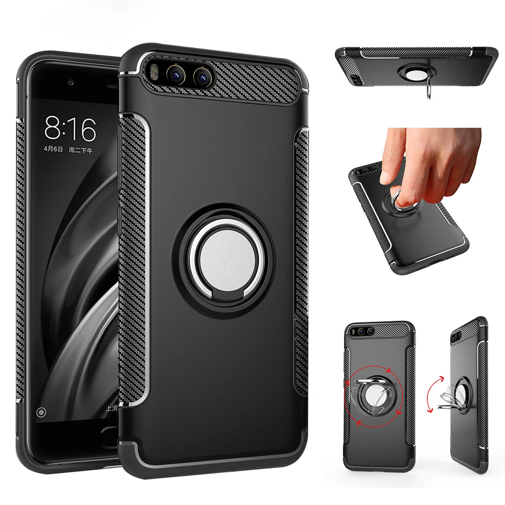 Автомобильный чехол для телефона Xiaomi Mi 6 мягкий силиконовый s Тонкий Жесткий ПК с