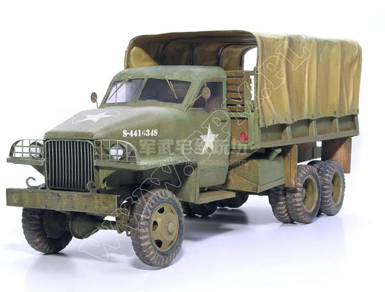 Масштаб 1:25 американский военный грузовик Studebaker US6 набор 3D бумажных моделей |