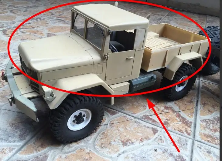 Масштаб 1/10 RC Crawler Mlilitary USA Truck HC поперечная головка W/внутренние детали и каретка