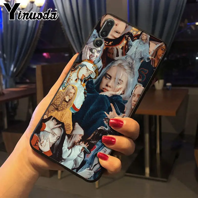 Умный чехол Yinuoda Billie Eilish черный мягкий для телефона huawei mate 10 lite p20lite nova 3i honor 8x mate20 pro