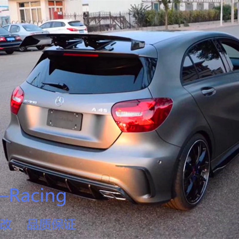 Для Mercedes-benz A класс W176 A160 A180 A200 A250 A45 AMG ABS Пластик черный глянец Цвет задний спойлер на крыше крыло багажника губ загрузки