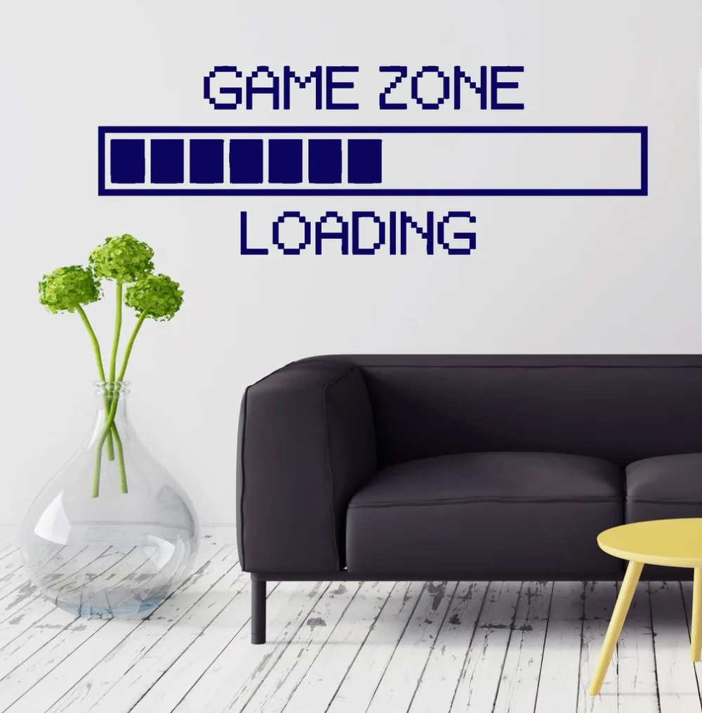 Игровая зона компьютерные игровые настенные наклейки виниловые декор загрузка