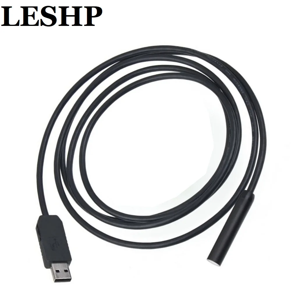 LESHP 2 м 10 мм объектив HD 720P CMOS водонепроницаемый USB эндоскоп 4 Светодиодная трубка инспекционная Камера Эндоскоп змея трубка для Android Phone PC
