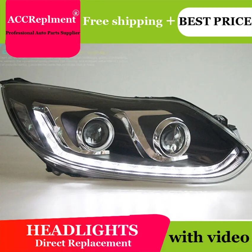 Авто. PRO головной светильник s для ford focus 2012 2014 Q5 bi xenon объектив + светодиодный DRL H7 HID