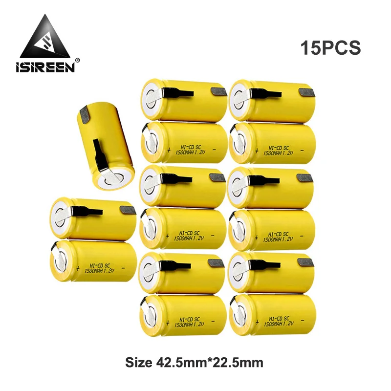 1 2 а SC Ni CD 1500 В аккумуляторная батарея мАч DIY Power Tool аккумулятор Subc электрические
