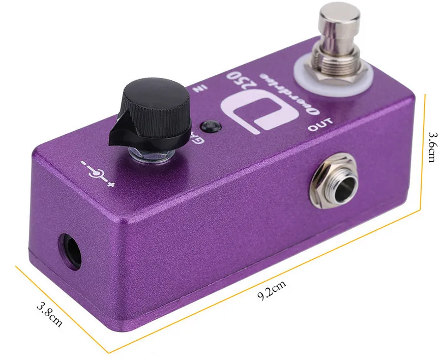Педаль для гитары SOACH D250 Overdrive две кнопки внутренней отделки тона и громкости с