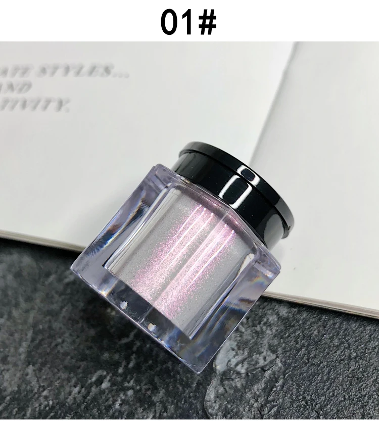 SingleColor Holographic Metallic Duochrome EyeShadow Pallete Glitter Shiny Eyeshadow Pigment Waterproof EyeShadow Makeup Palette