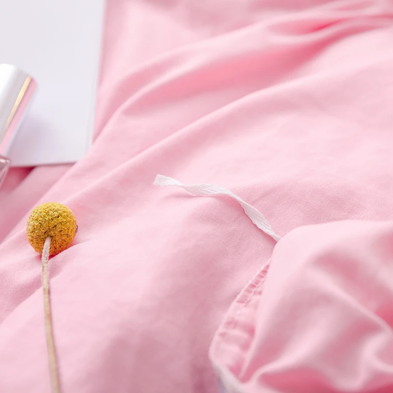 4 шт Помытый хлопок принцесса стиль сплошной модный розовый Дельфин дизайн