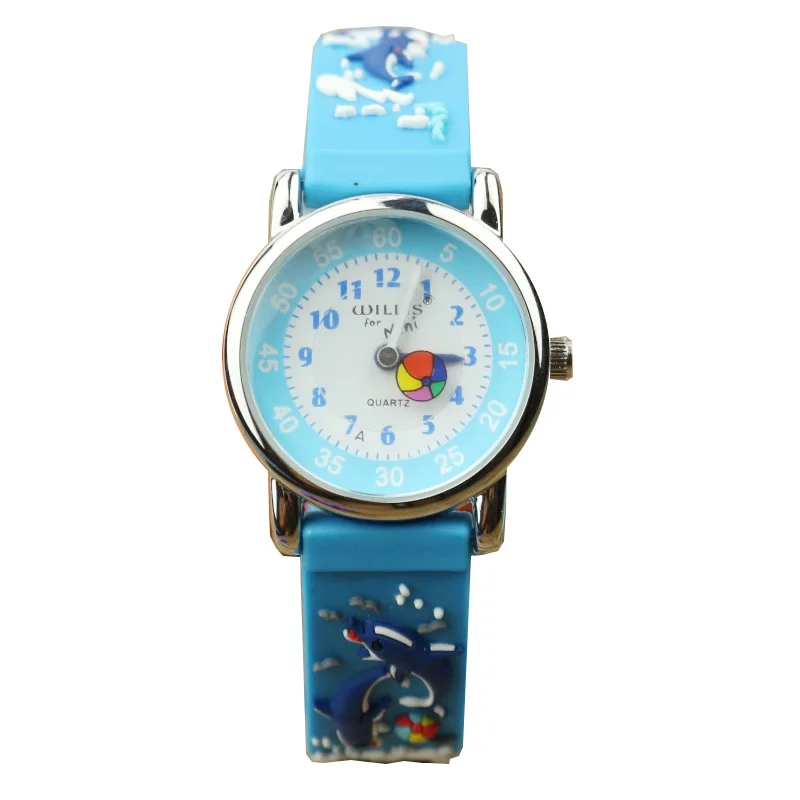 

new arrived kids lovely animal design dial 3D cartoon silicone watch hight quality children japan movement quartz watch
