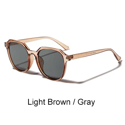 Light Brown - Gray Ralferty, Ретро стиль, солнцезащитные очки для женщин, фирменный дизайн,, Винтажные Солнцезащитные очки, уф400, женские очки, пластиковая оправа, солнцезащитные очки W813060 - Цвет линз: Light Brown - Gray