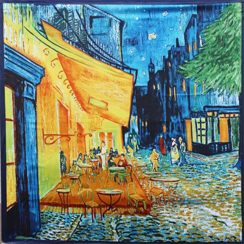 Женский шарф из искусственного шелка Ван Гога знаменитый платок с масляной